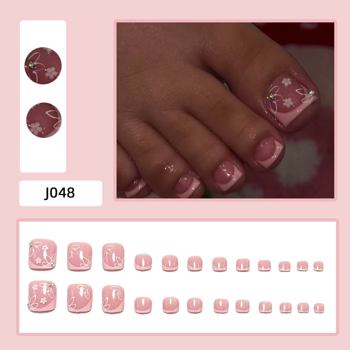 Nail art with floral decorations Bowlift