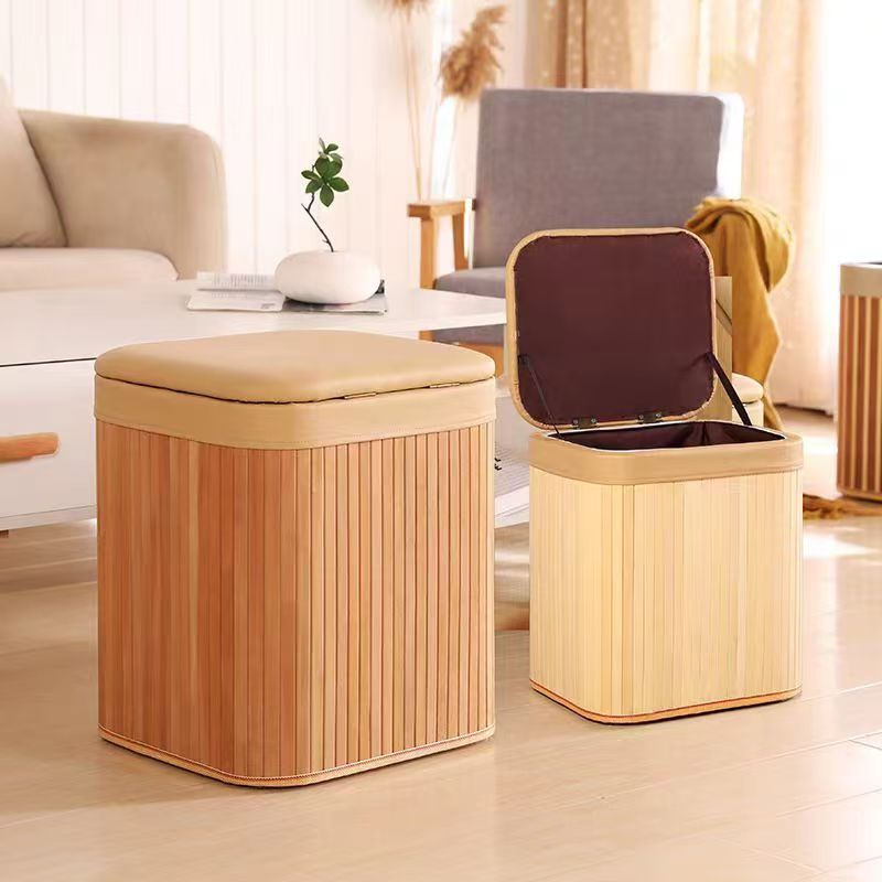 Multifunctional Stool Made of Natural Material Bowlift