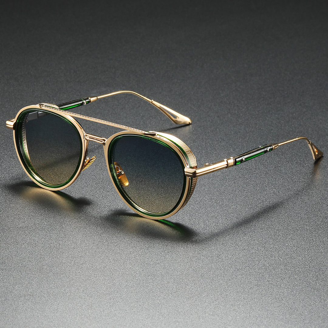 Women's Designer Sunglasses with Luxurious Metal Frame and Retro Accents Bowlift