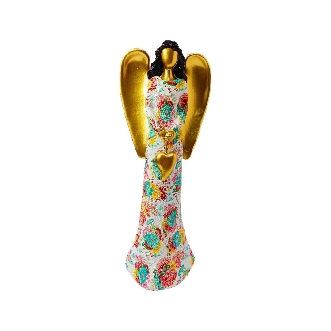 Engel Statue with Flower Pattern Bowlift