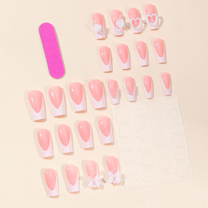 Exquisite 3D Floral and Gem-Embellished Nail Art Extensions Bowlift