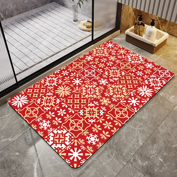Abstract Modern Bath Mat Bowlift