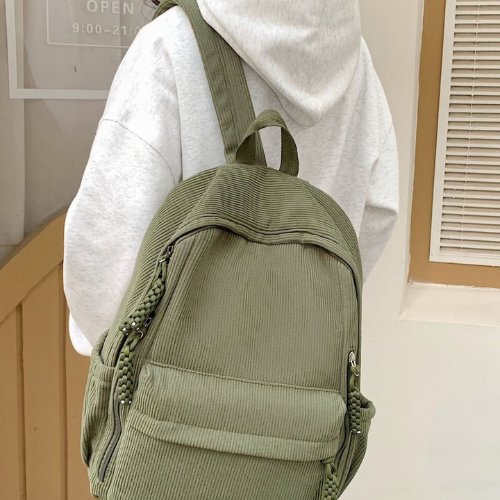 Backpack Made of Durable Ribbed Material Bowlift