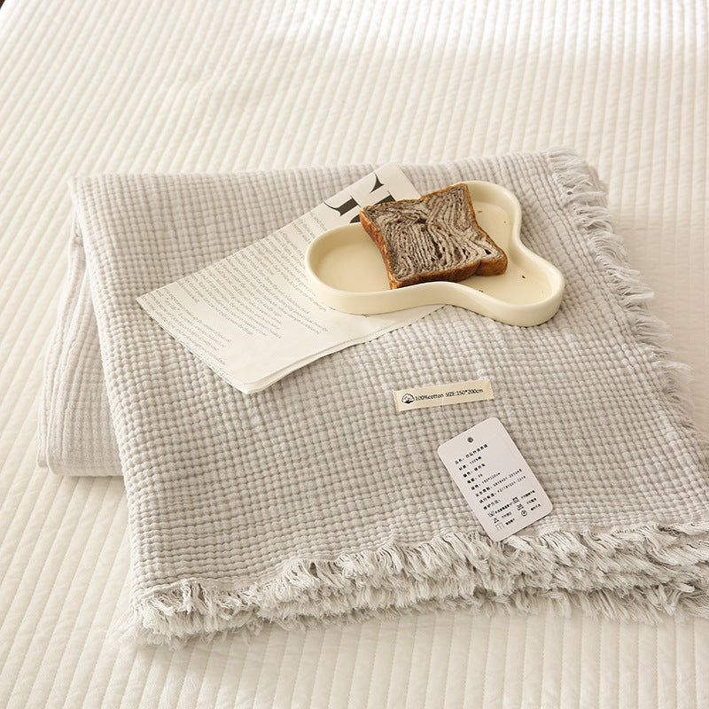 Women's cozy waffle textured blanket Bowlift
