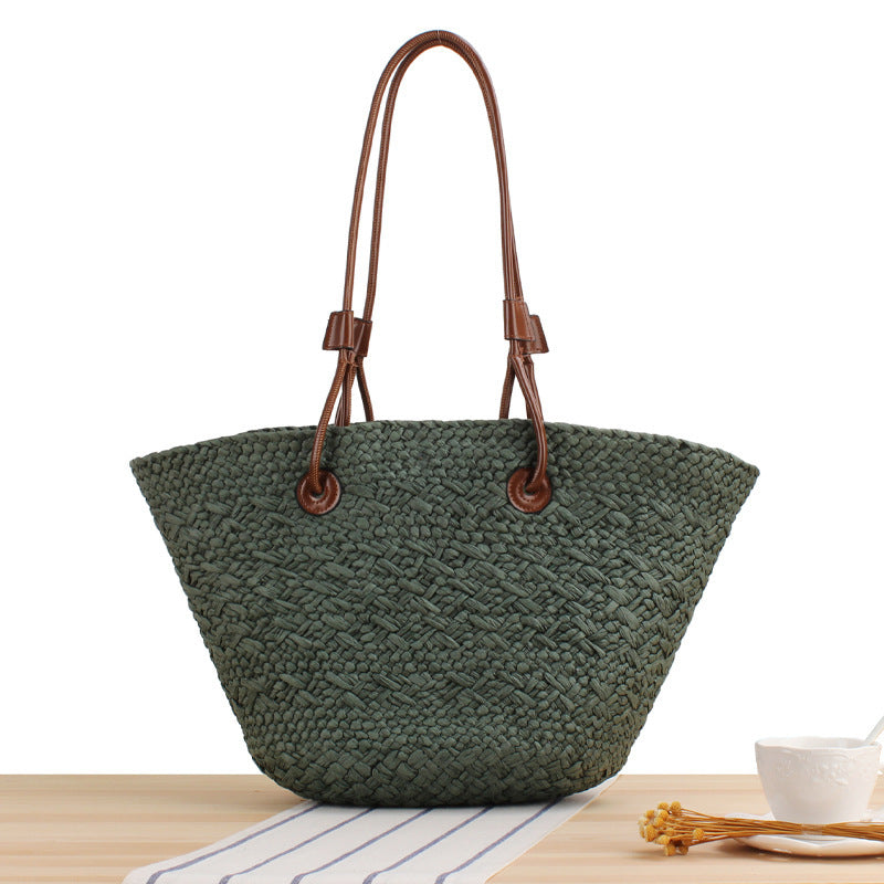 Beach bag with elegant leather straps Bowlift