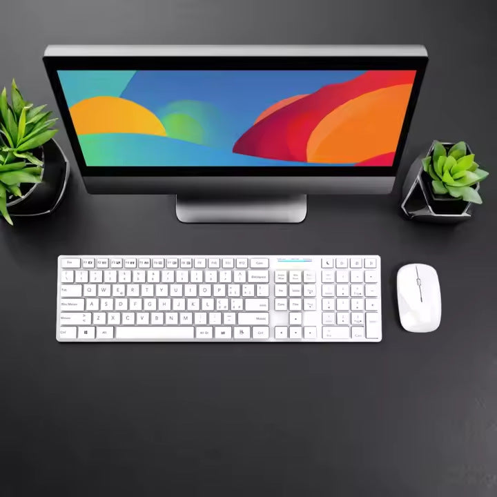 Elegant Wireless Keyboard and Mouse Set with Precision Control Bowlift