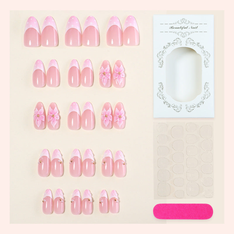 Elegant Floral Press-On Nail Art Set Bowlift 1788495644
