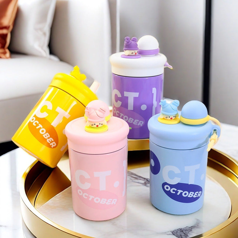 Women's Insulated Water Bottle with Cheerful Design Bowlift