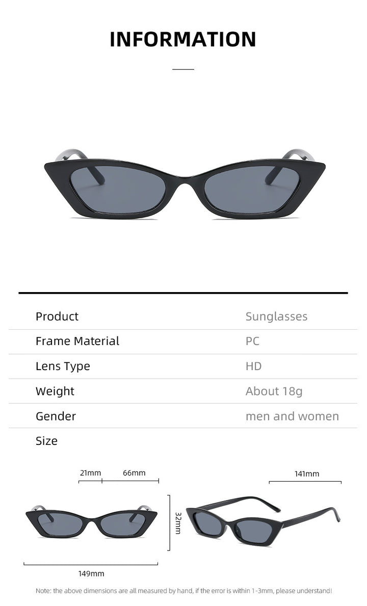 Women's fashionable cat-eye sunglasses with transparent frame Bowlift