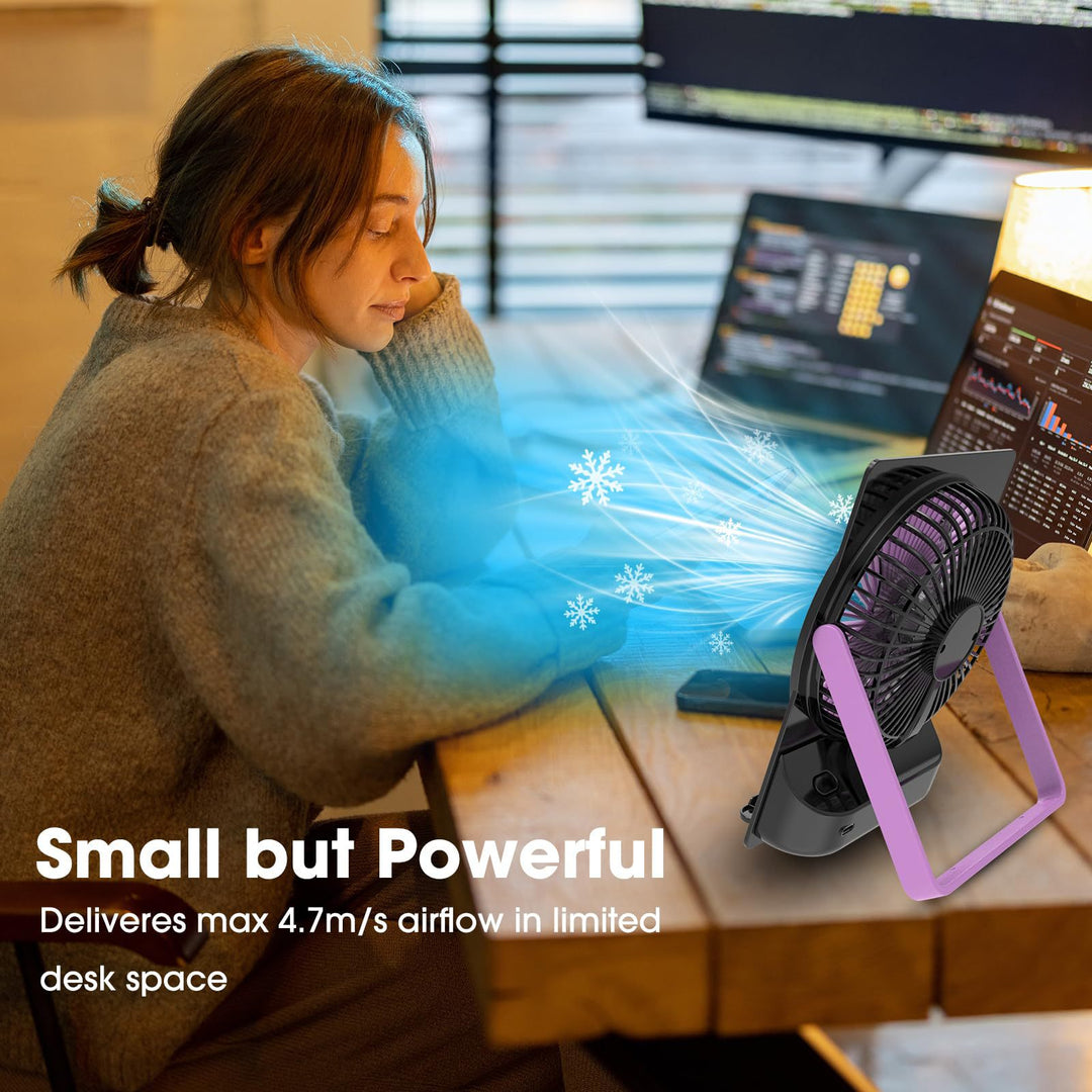 Unisex Portable USB Fan with Flexible Tilt Bowlift