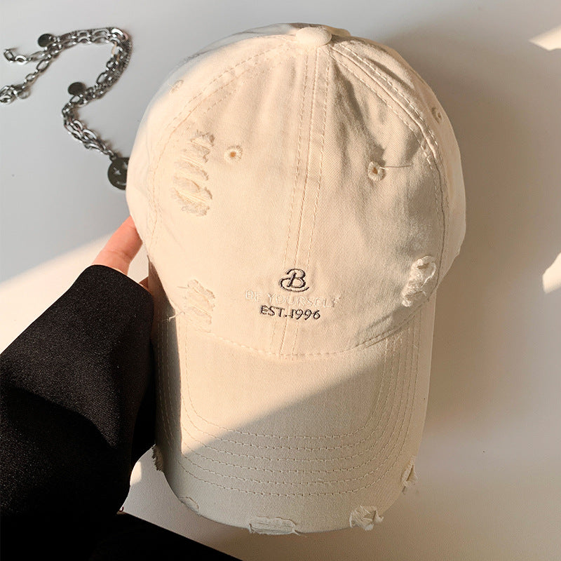 Women's Distressed Casual Baseball Cap Bowlift
