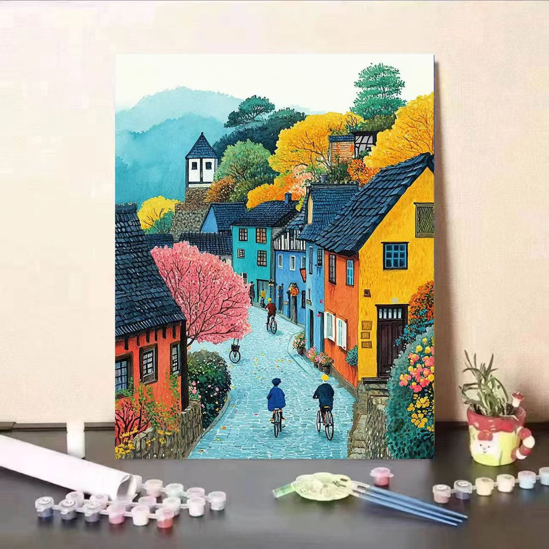 Scenic Village Paint by Numbers Art Kit Bowlift