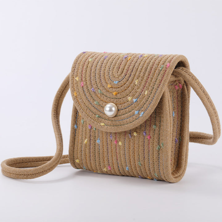 Women's Fashion Shoulder Bag with Decorative Pearl Closure Bowlift