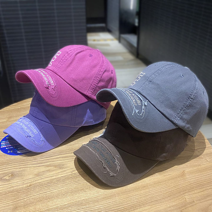 Women's Distressed Casual Denim Cap Bowlift