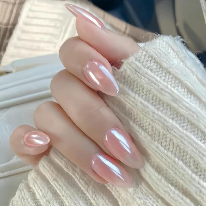 Glossy Pointed Press-On Nail Tips Bowlift