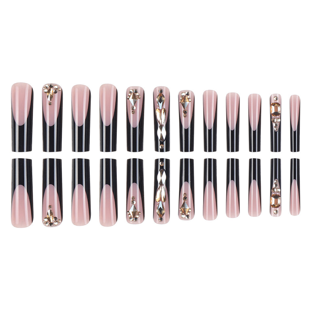 Luxury Rhinestone-Embellished Stiletto Press-On Nails Bowlift