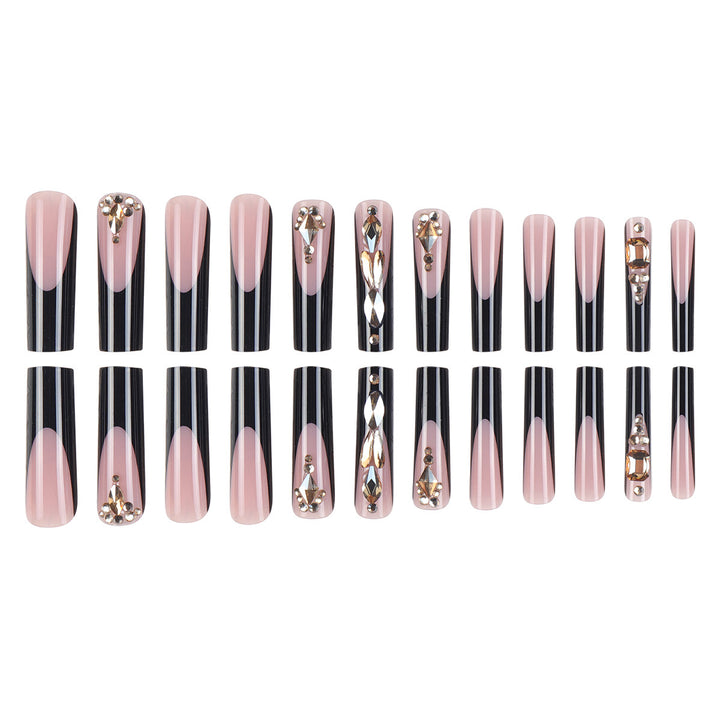Luxury Rhinestone-Embellished Stiletto Press-On Nails Bowlift