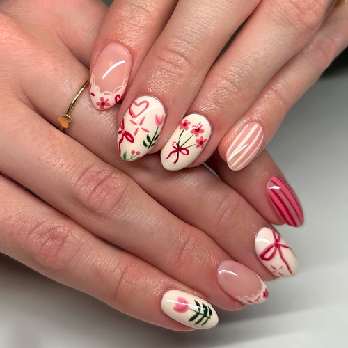 Artistic Floral Nail Art Set Bowlift