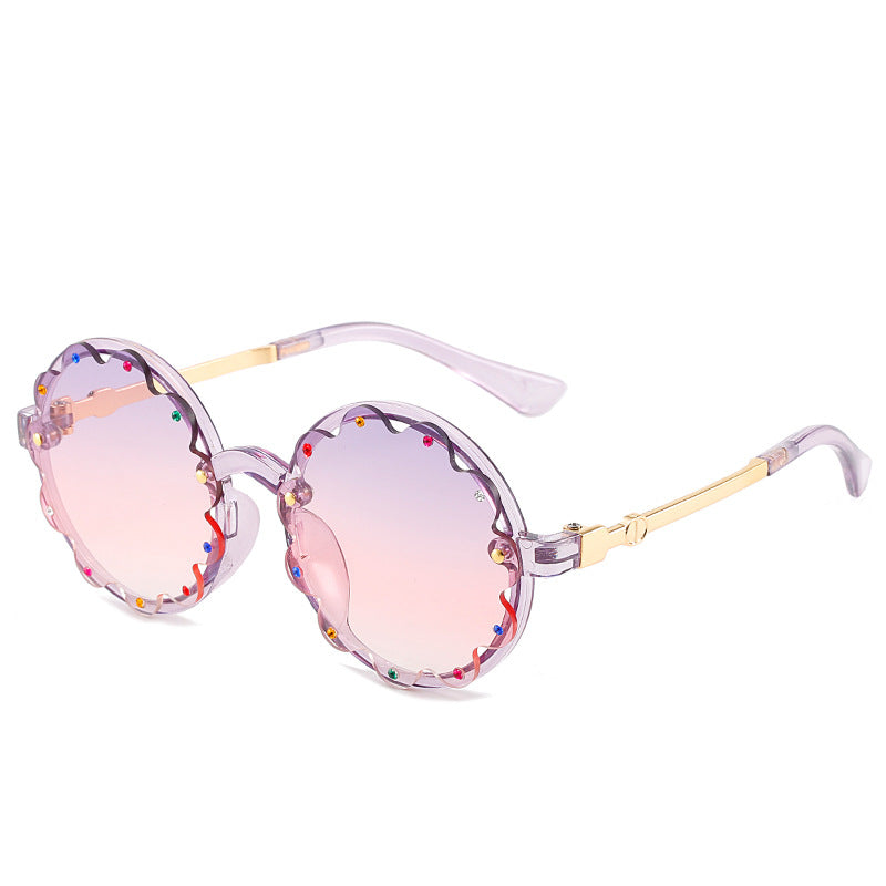 Stylish Decorative Round Frame Sunglasses Bowlift