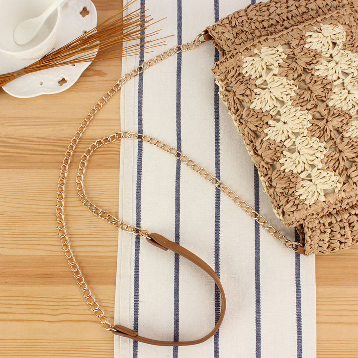 Handbag in Braided Flower Pattern Bowlift