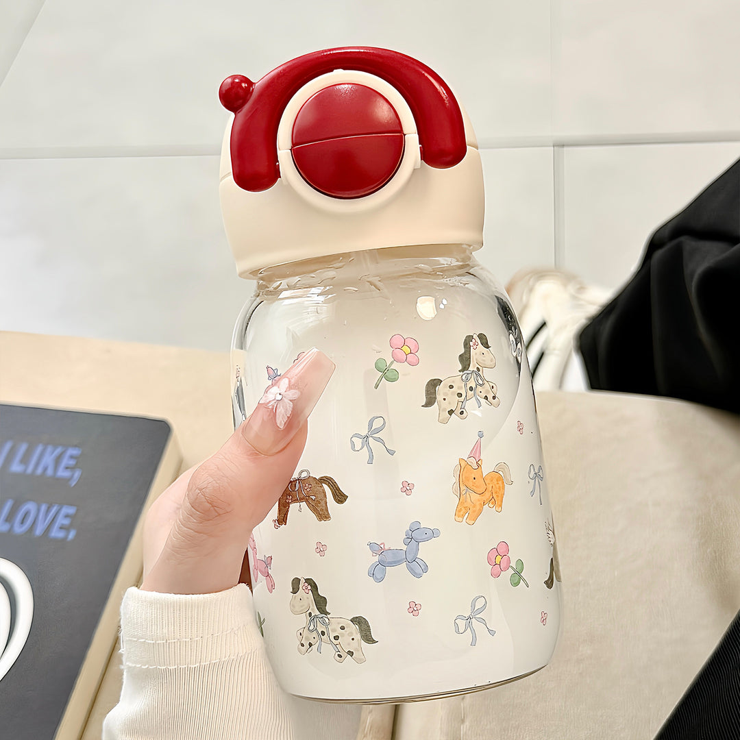 Women's funny drinking bottle with cute animal motif Bowlift