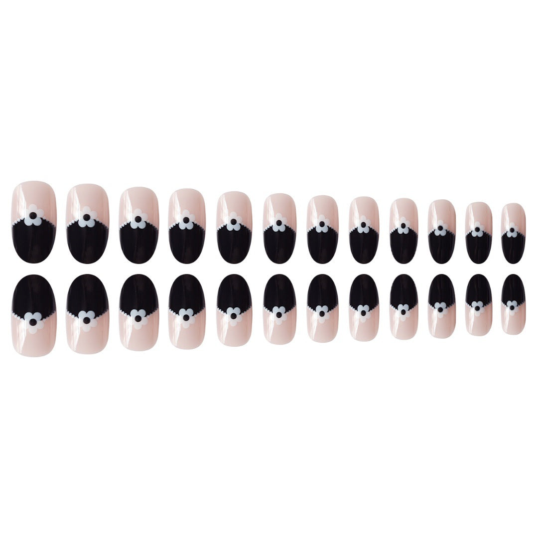 Artistic Floral Tip Press-On Nails Bowlift