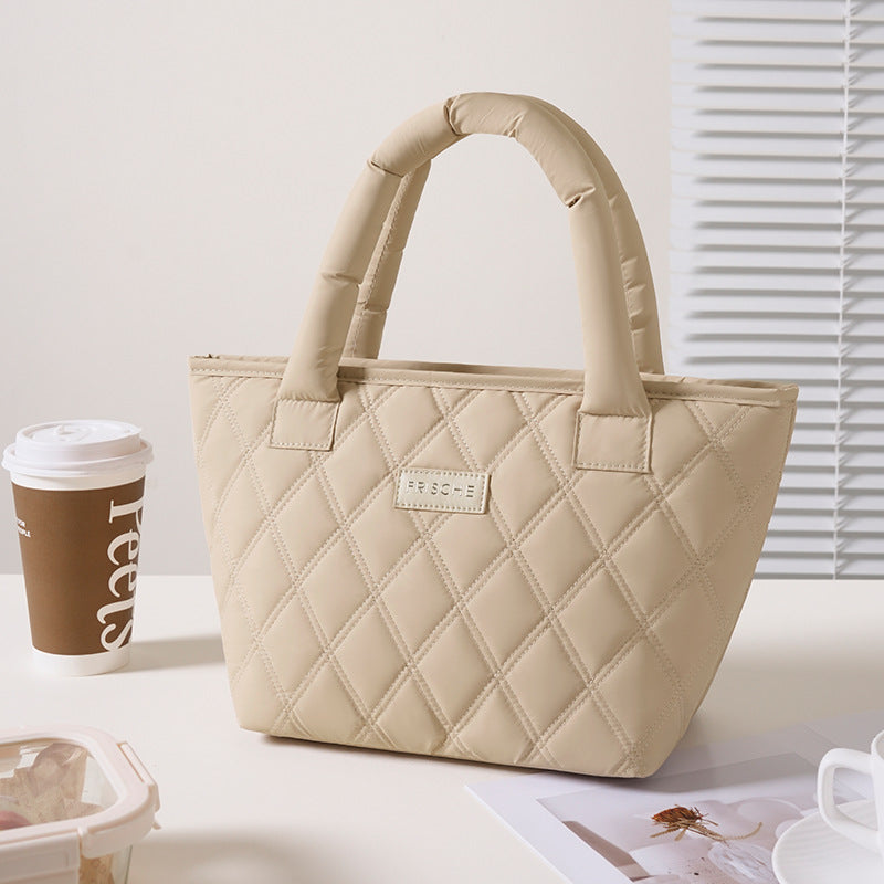 Insulated Quilted Lunch Tote