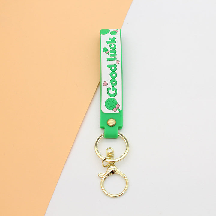 Unisex keychain with motivating lucky saying Bowlift