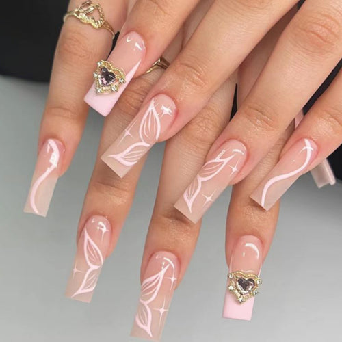 Ornate Floral Nail Extensions Bowlift
