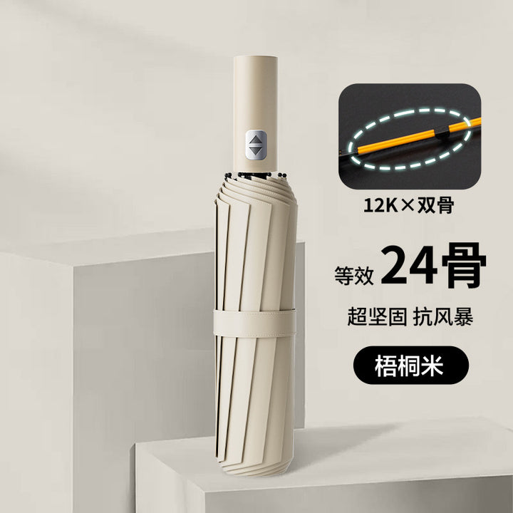 Ladies wind and rain protection umbrella with advanced double structure design Bowlift