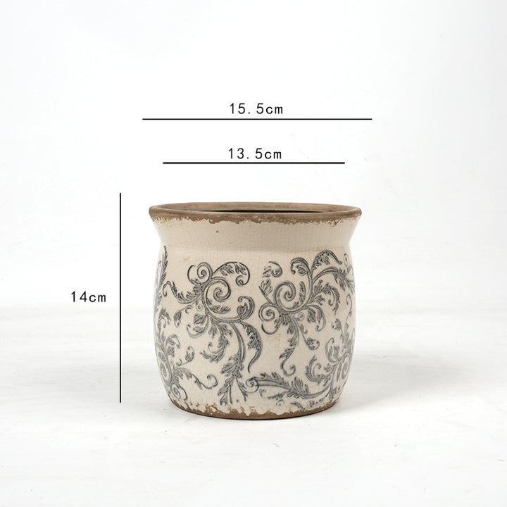 Decorative ceramic plant container with artistic design Bowlift