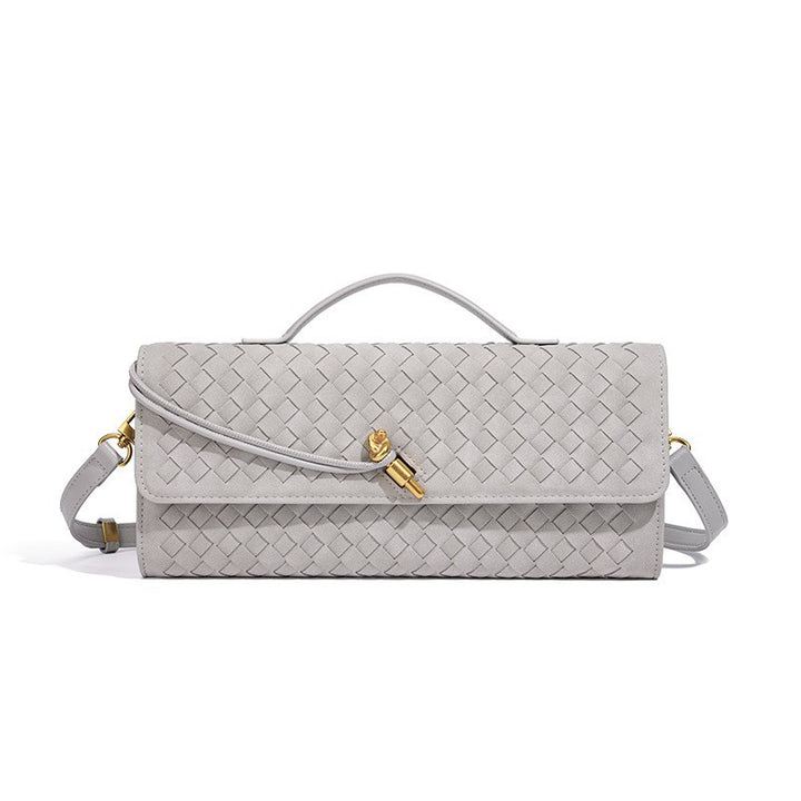 Woven Leather Clutch Bowlift