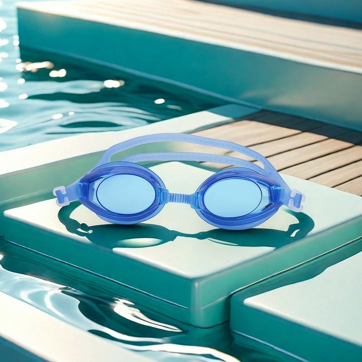 Swim goggles with scratch-resistant lenses and adjustable headstrap Bowlift