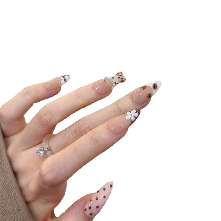 Whimsical Themed Press-On Nail Art Set Bowlift