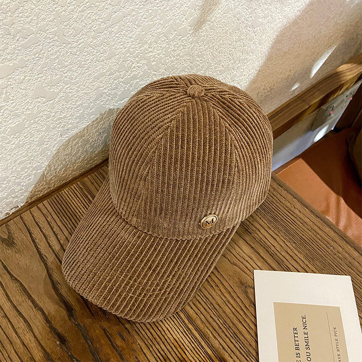 Women's Textured Corduroy Baseball Cap Bowlift