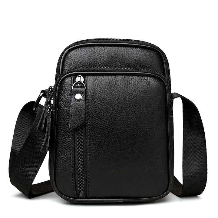 Compact Pebbled Faux Leather Crossbody Organizer Bag Bowlift