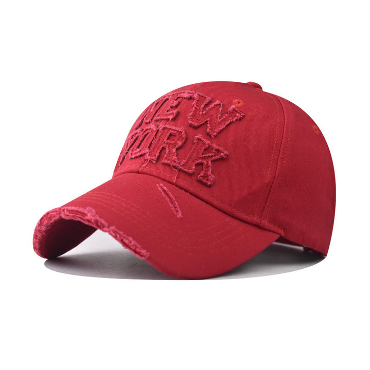 Women's Distressed Embroidered Baseball Cap Bowlift