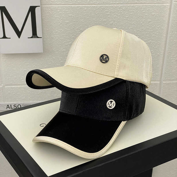 Women's Shiny Satin Baseball Cap Bowlift