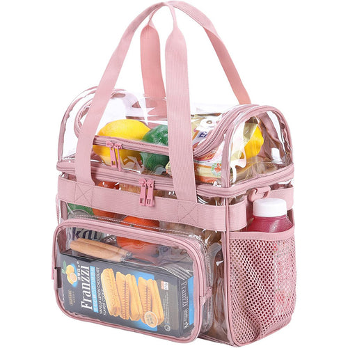 Transparent tote bag with breathable mesh inserts Bowlift