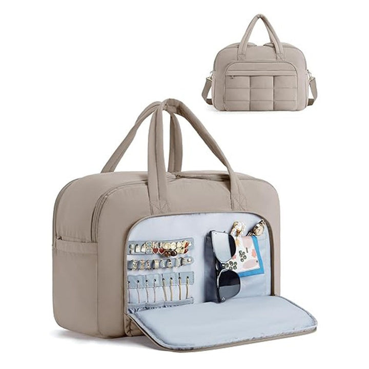 Cosmetic transport bag with multiple storage compartments Bowlift