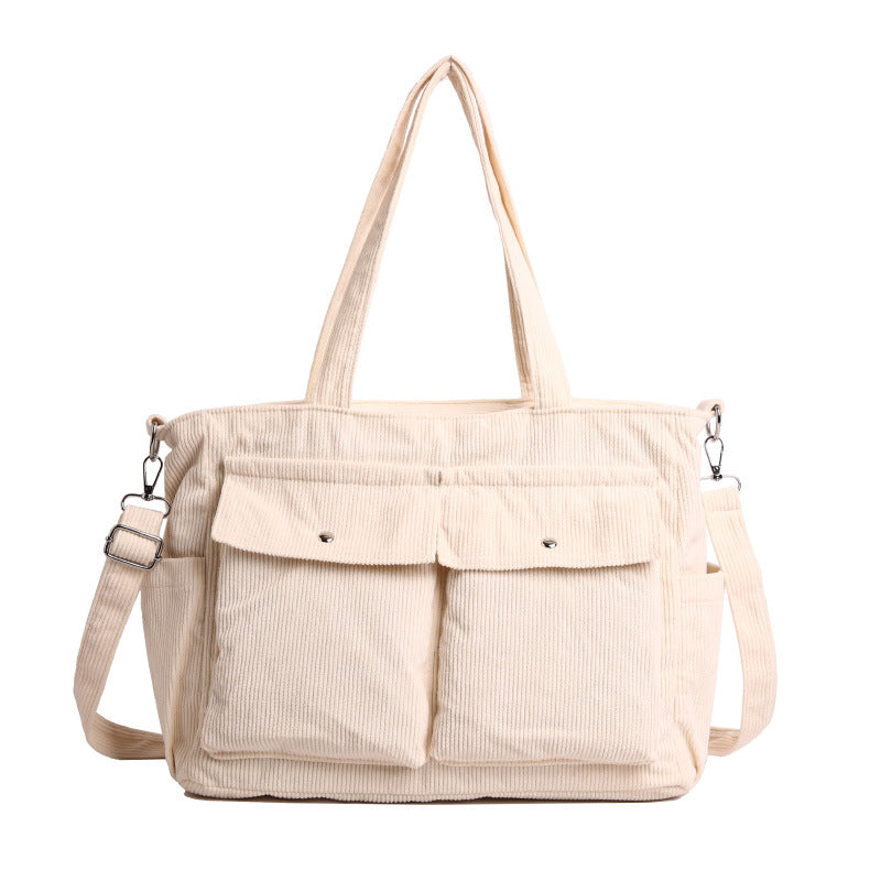 WoSpacious Corduroy Utility Tote Bag Bowlift