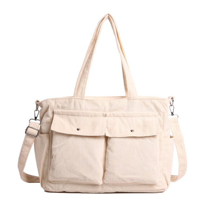 WoSpacious Corduroy Utility Tote Bag Bowlift