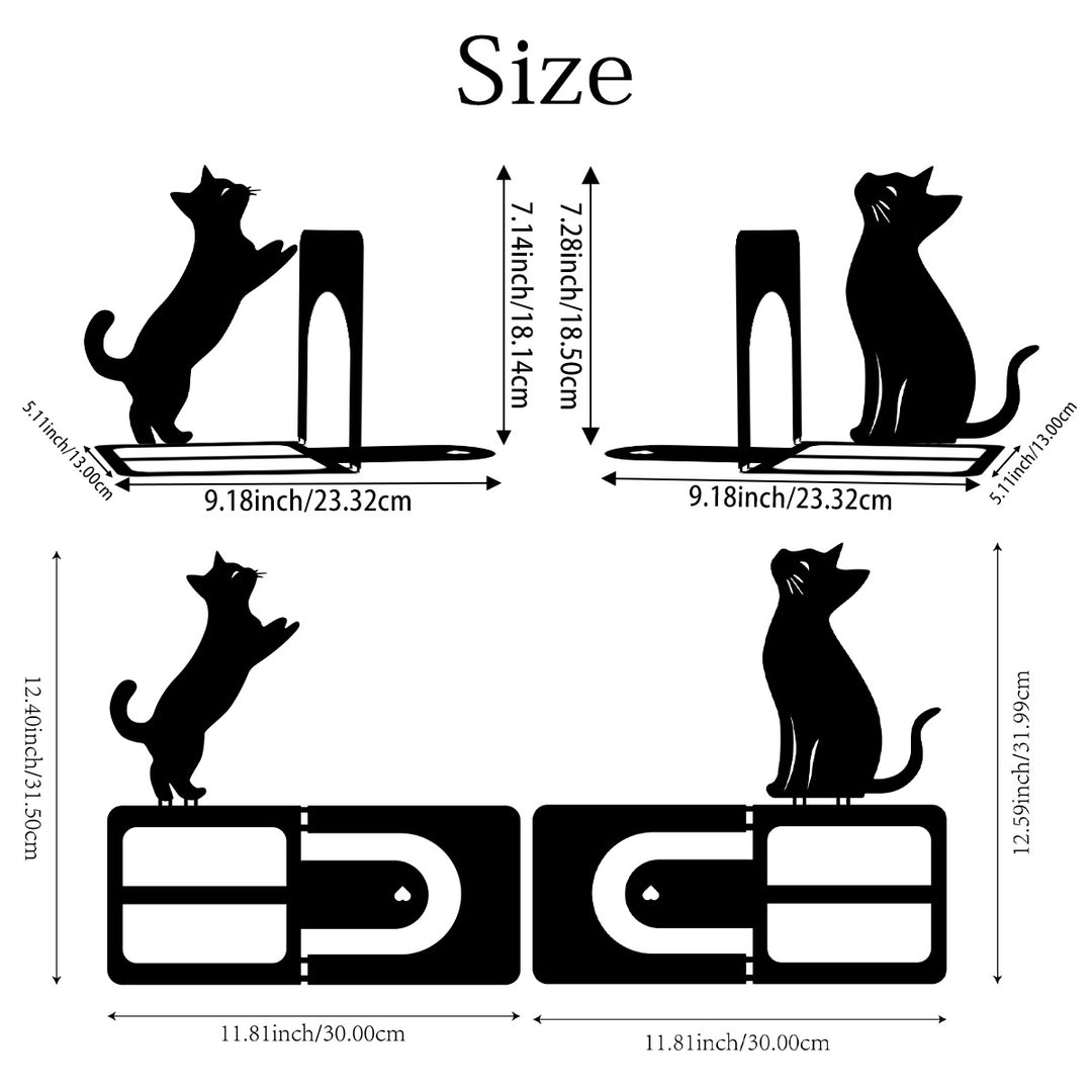 Artistic Cat Bookends