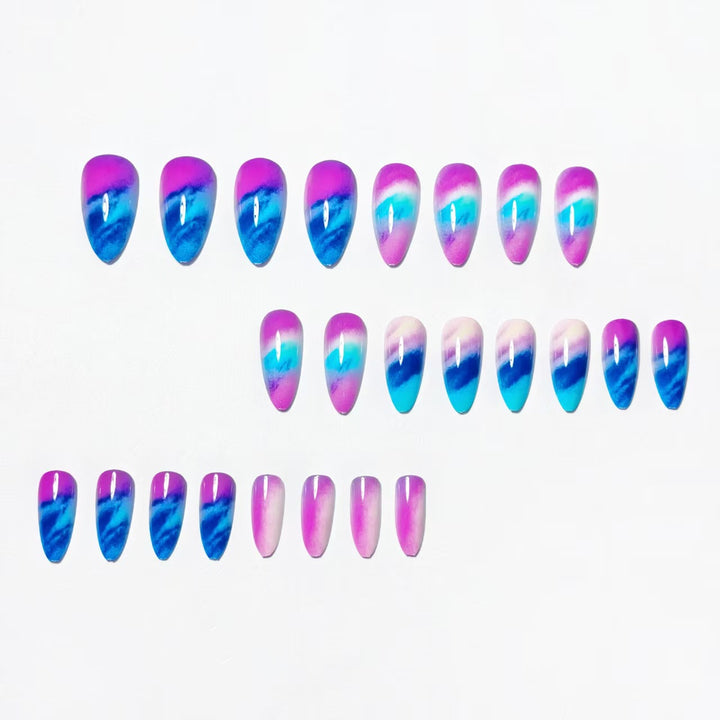 Creative Artificial Nails in Modern Ombre Design Bowlift