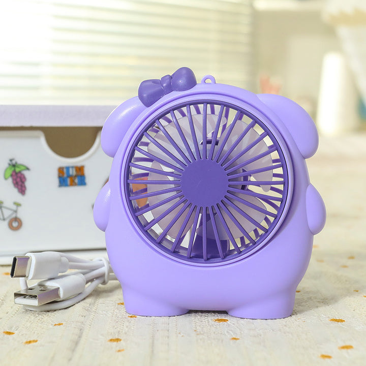 Women Portable Mini Hand Fan in Cute Animal Design Bowlift