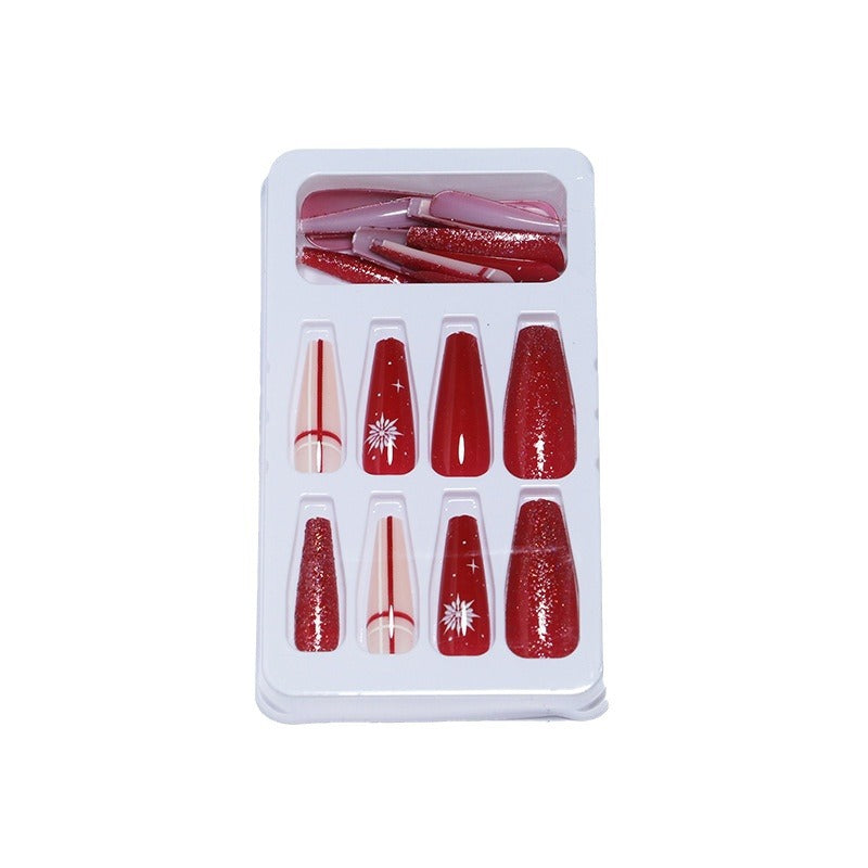 Artistic Glitter Press-On Nail Set Bowlift