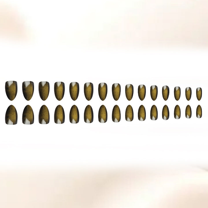 Premium Glossy Almond-Shaped Press-On Nails Bowlift