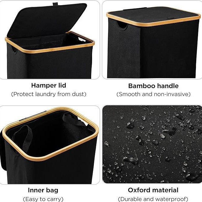 Practical laundry basket with lid Bowlift