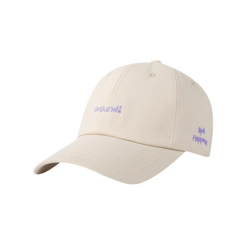 Women's Motivational Text Embroidered Cap Bowlift