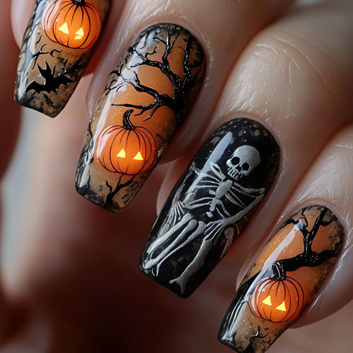 Halloween-Themed Artistic Nail Art Bowlift